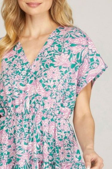 Surplice Sleeve Mini Dress